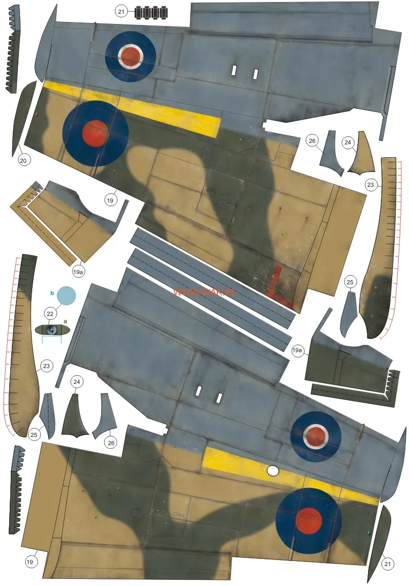 Papierový model - Mustang Mk.Ia